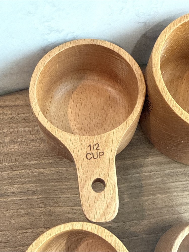 Wooden Measuring Cups W Engraved Bee Kitchen Gift $30