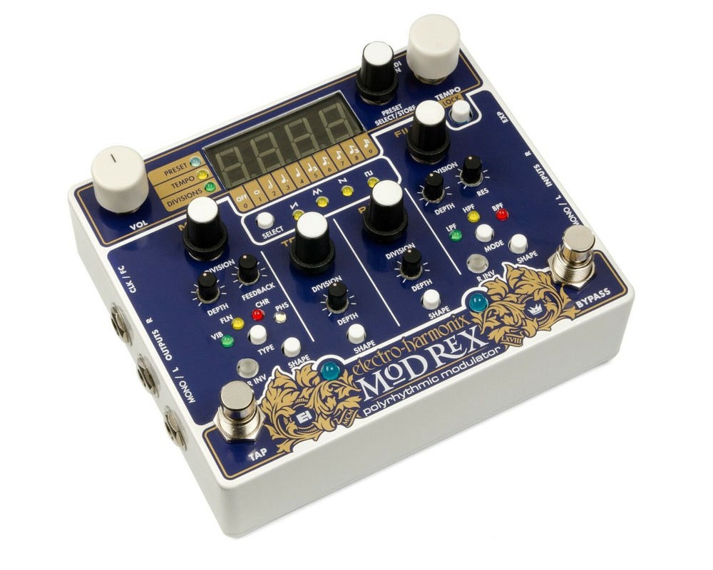 New Electro-Harmonix EHX Mod Rex Polyrhythmic Modulator Pedal! Modrex!