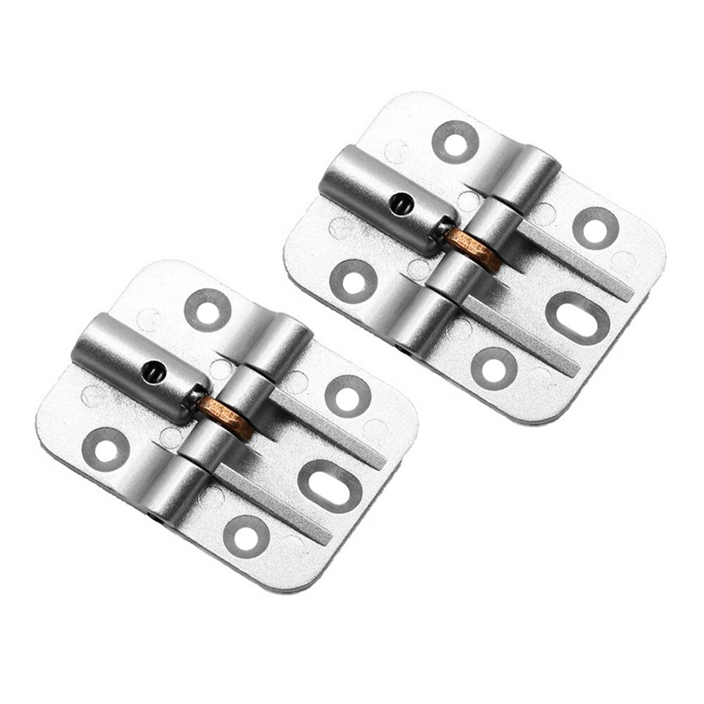 2Pcs Hinges Zinc Alloy Silver Adjustable Positioning Hinge Folding Butt Hinge