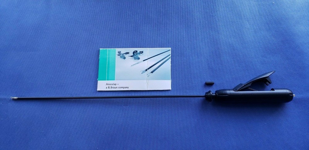 Aesculap PO744R Laparoscopic HOOK Scissors 5mmx 43cm Monopolar Axial Handle