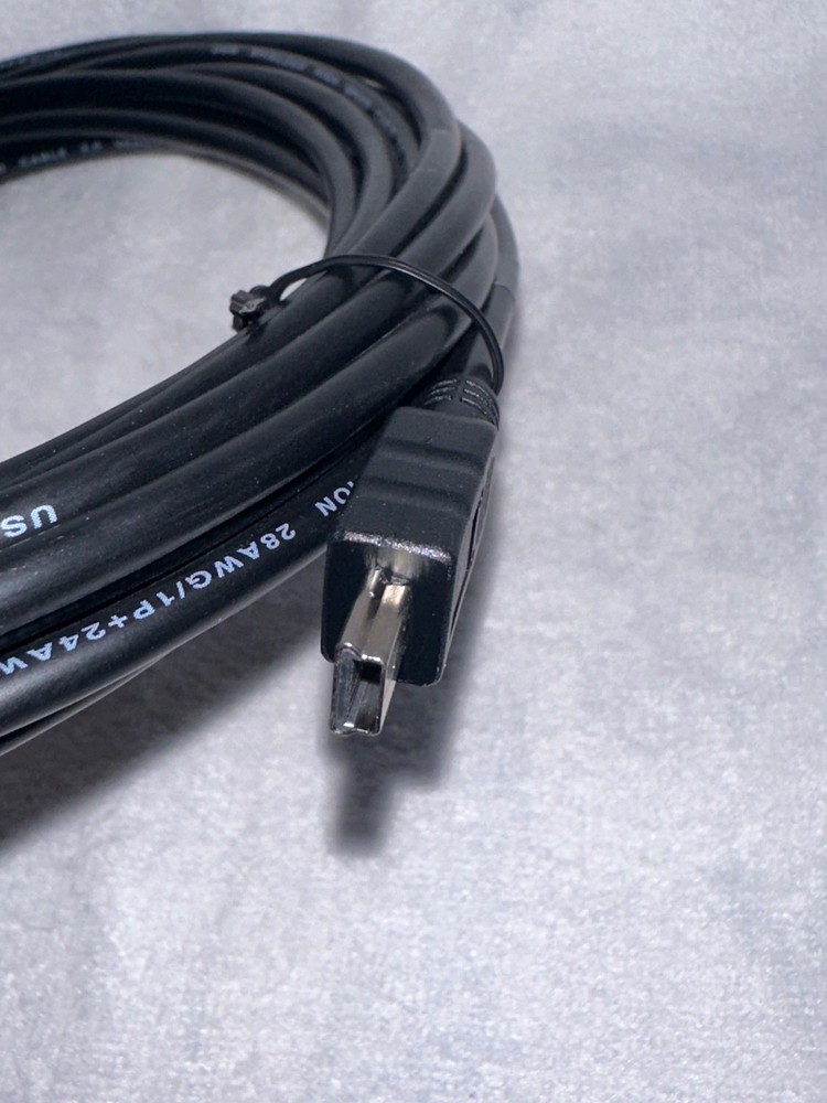 Mini USB 5M Black Dash CAm Recorder Power Cable New In Pack