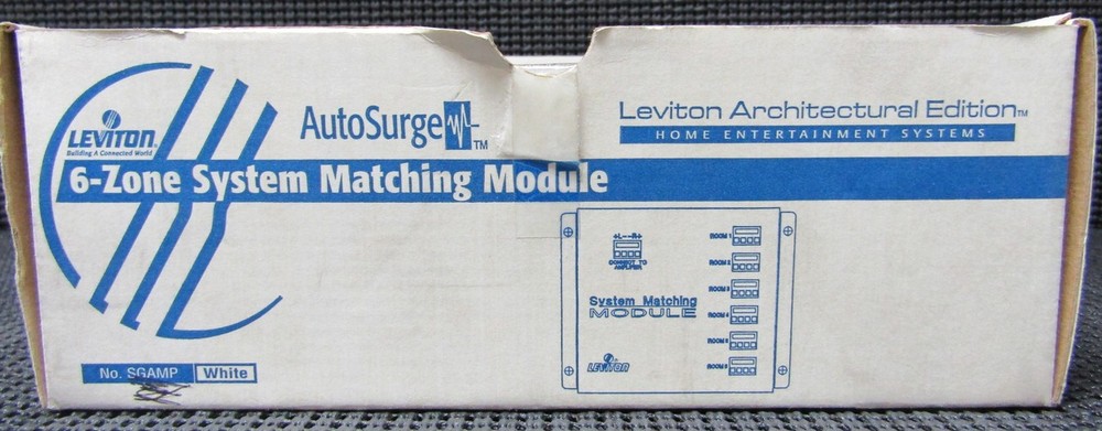 LEVITON SGAMP AUTO SURGE WHITE 6-ZONE SYSTEM MATCHING MODULE
