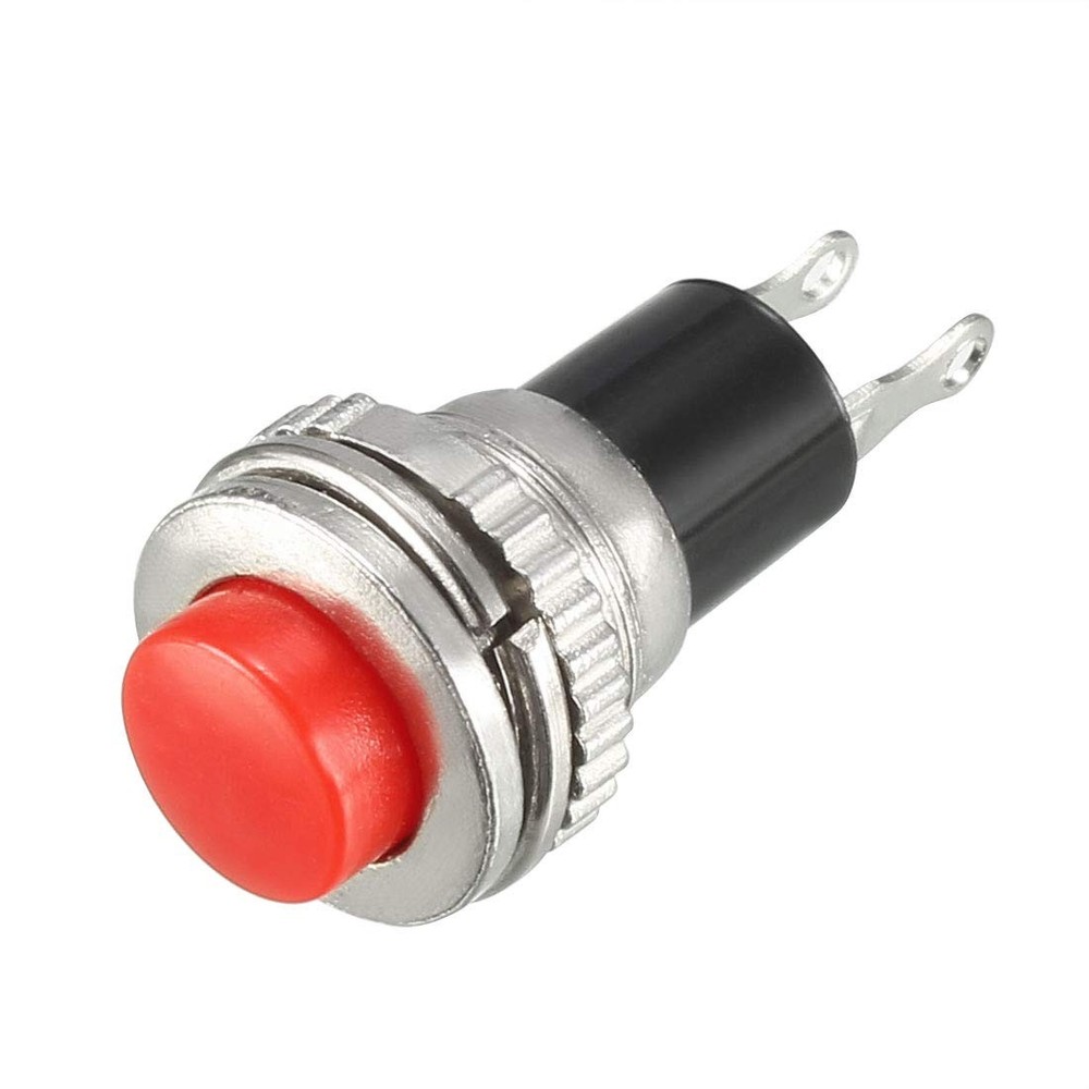 uxcell 10mm Mounting Red Momentary Push Button Switch SPST NO 5pcs-red,