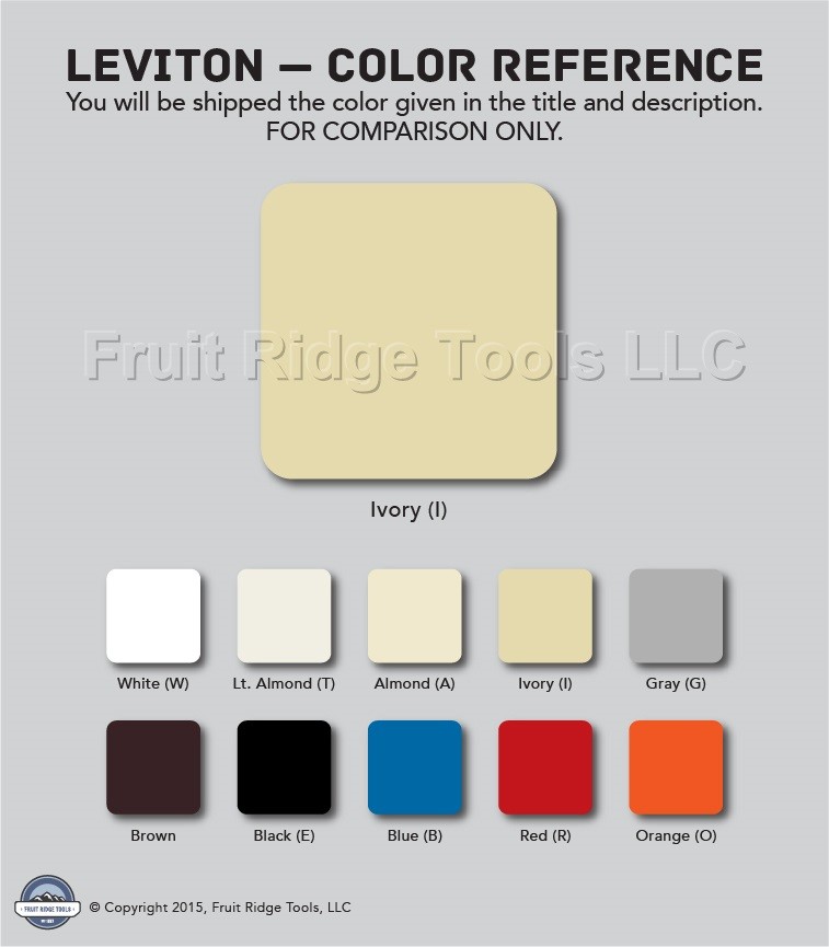 Leviton 41036-IDA Ivory Type 103 Surface Mount 6Wire Modular Phone Jack 110-Type