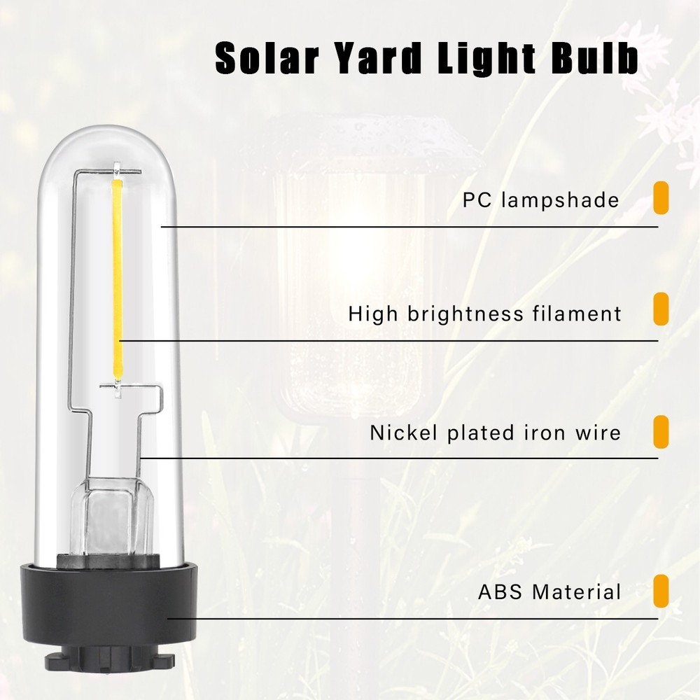 Solar Light Bulb for Hampton Bay Solar Light, 3 Volts Pathway Light Bulb, 1 Pack