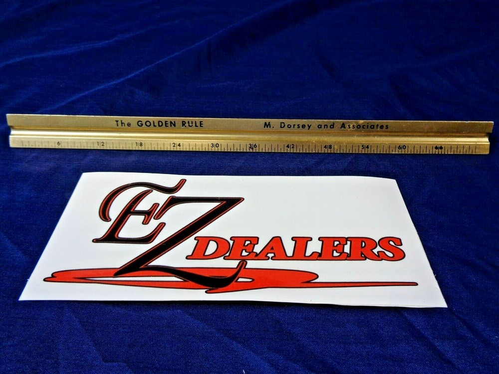 Three Sided Triangular Ruler- Gold/ Sturdy