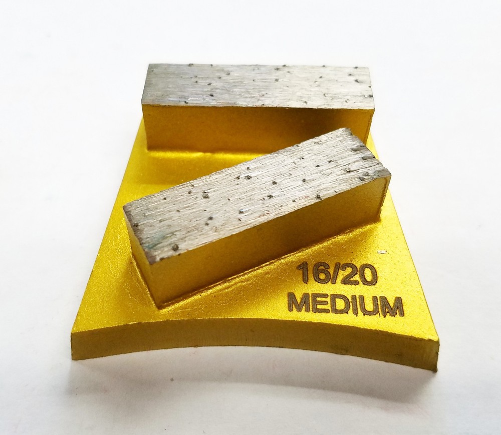 3PK Trapezoid Quick change Grinding Disc Plate - 16/20 Grit - Medium Bond
