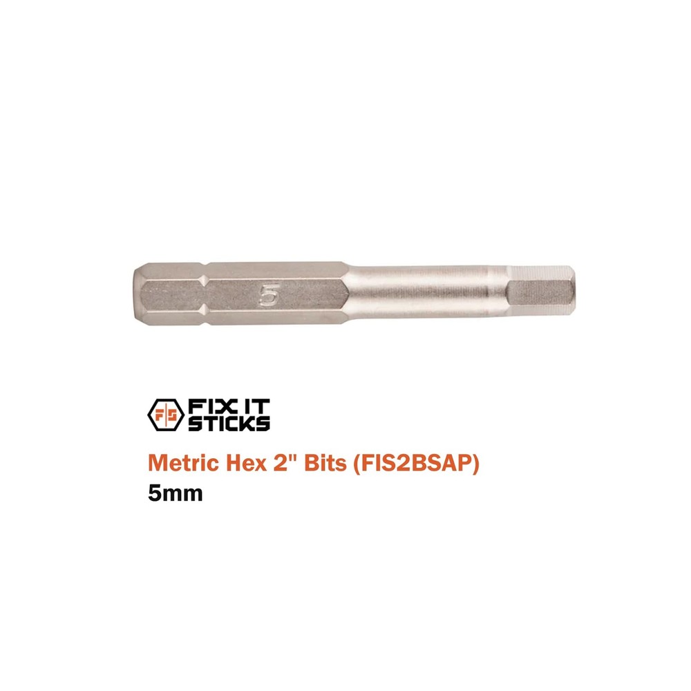 Fix It Sticks 2-Inch Bit Pack - 6Pcs, Multi-Purpose Durable Nickel Finished Guns