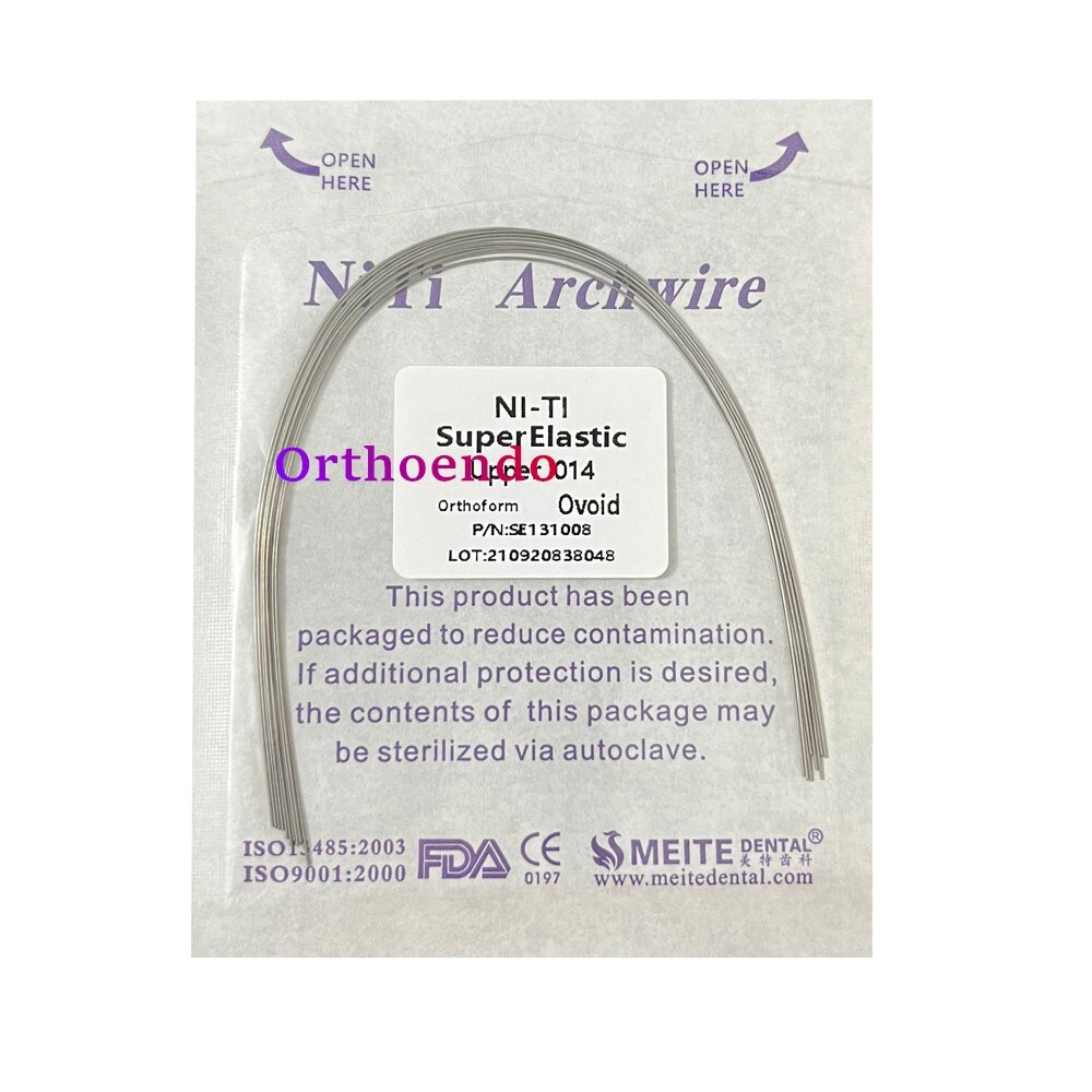 Super Elastic Niti Wire Dental Ortho Arch Wire Round Rectangular Wire Ovoid Form