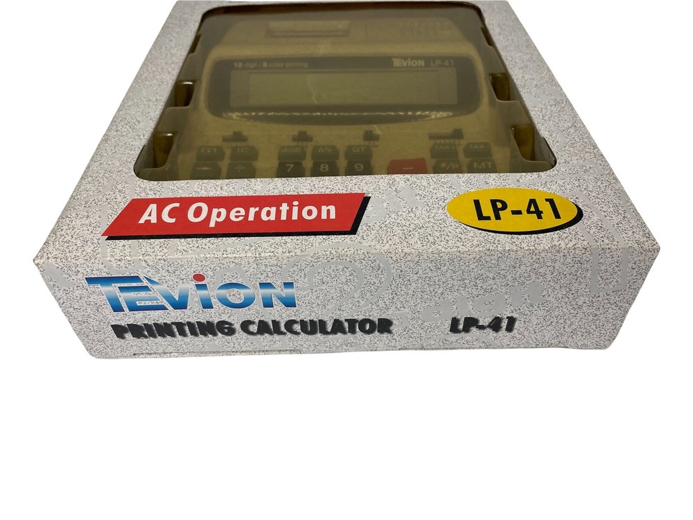 Tevion Printing Calculator LP-41 School AC Powered Desktop