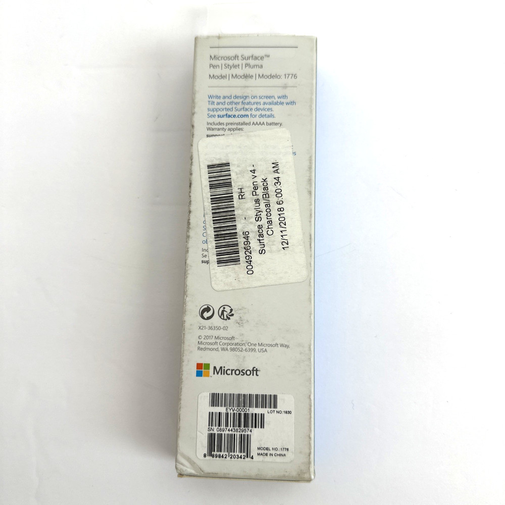 Microsoft Surface Pen Model 1776 Black Stylus OEM Genuine