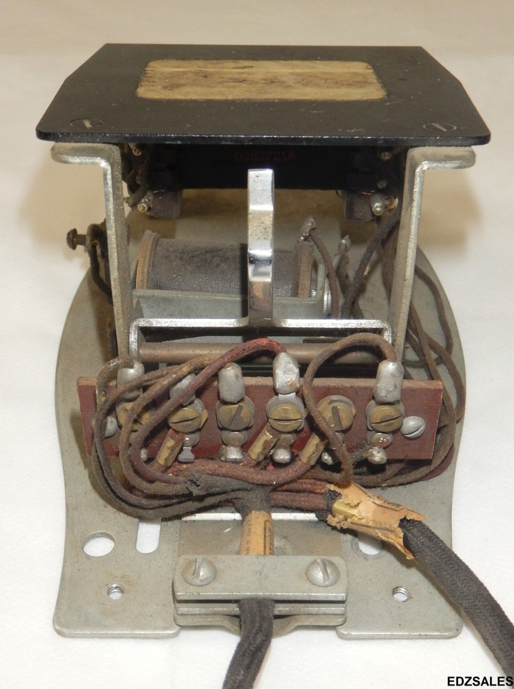 Vintage Black Handset Internal Telephone Components