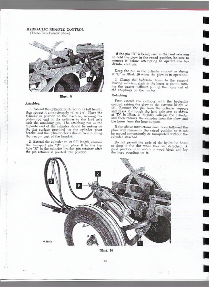 IH International 60 Plow Owners Operators Manual
