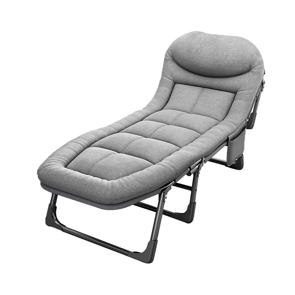 Portable Camping Cot with Mattress, Foldable Padded Sleeping Cot