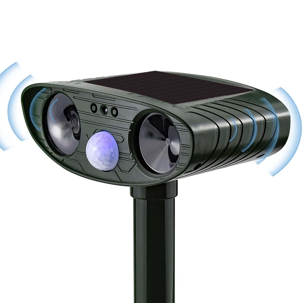 Animal Ultrasound Solar Motion Sensor Repellent_