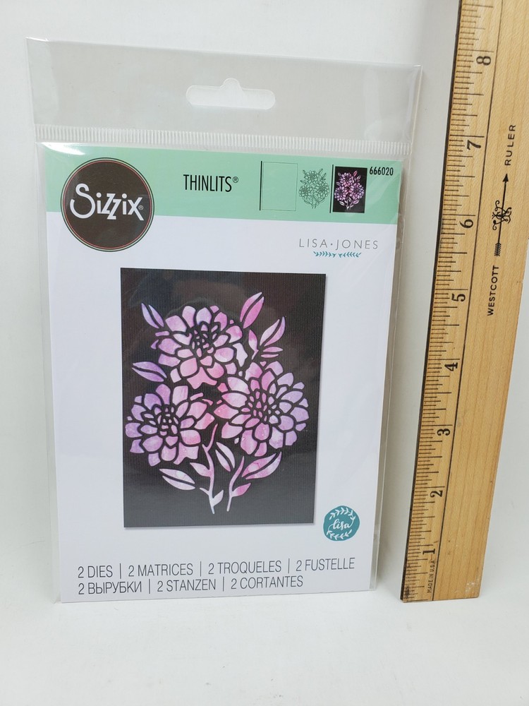 SI1 Sizzix Negative Florals by Lisa Jones Thinlits Dies 666020