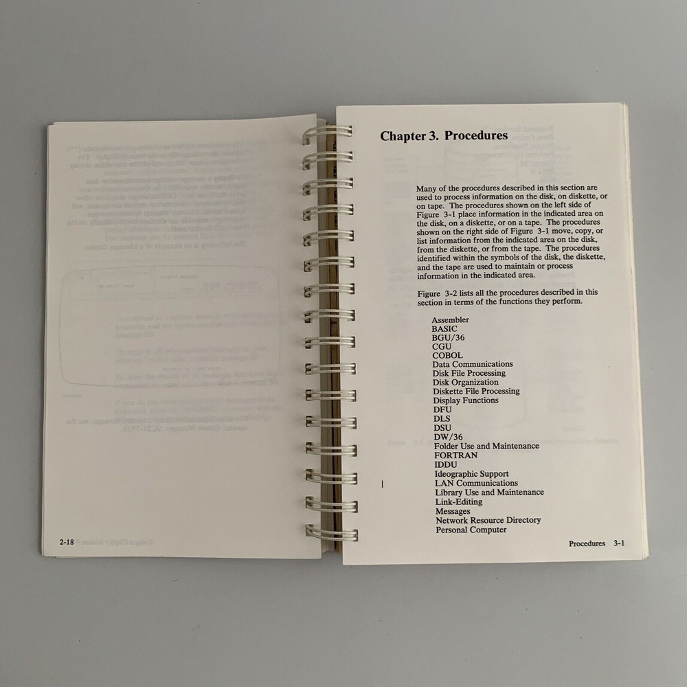 IBM Systems / 36 Procedures and Commands Summary Manual VTG 1987 6th Edition
