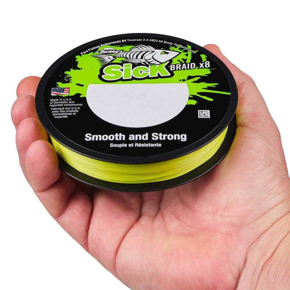 Berkley NEW Sick Braid 8 Strand - 150m Spool - FLAME Green