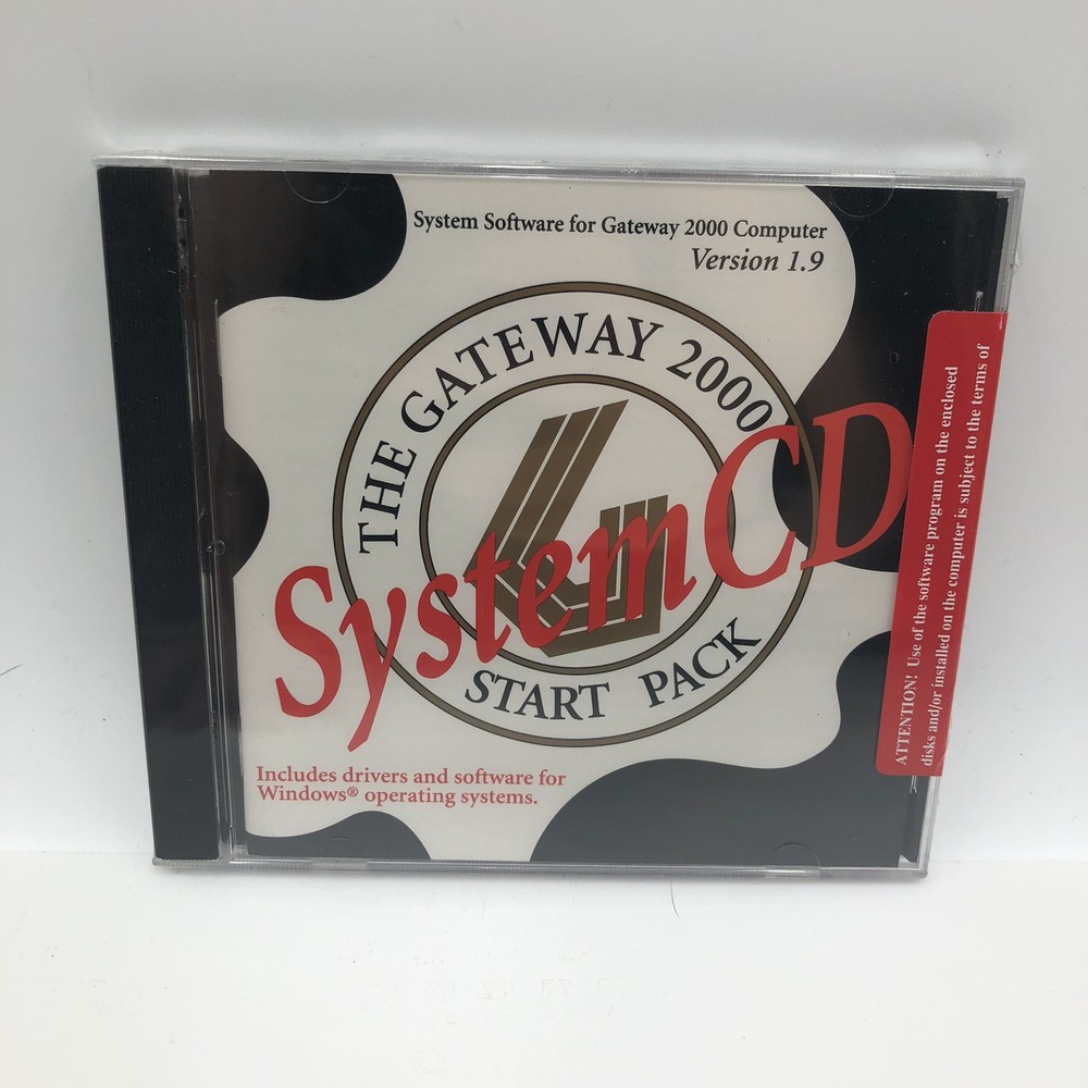 Gateway Starter Version 1.5 System CD 2000 PC Software Drivers Windows Operating
