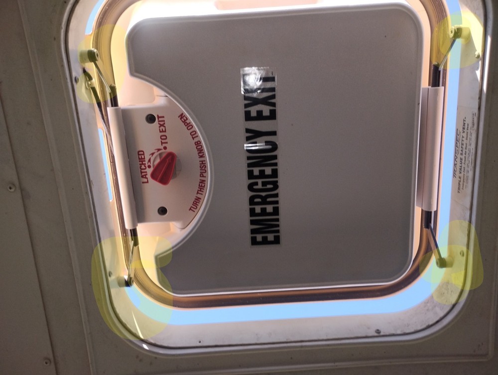 TRANSPEC  EMERGENCY EXIT ESCAPE HATCH VENT ALARM BUS Hatch Only No Mounting