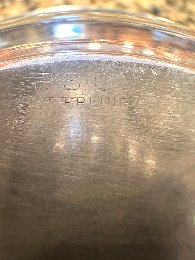 VTG Preisner Silver Co Sterling candy dish 5 3/8"