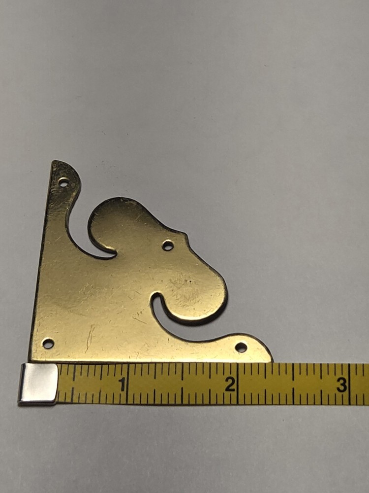 Brass w/ Drop Pull & 16 Corners–Bar Cart/Cabinet Hardware w/Nails