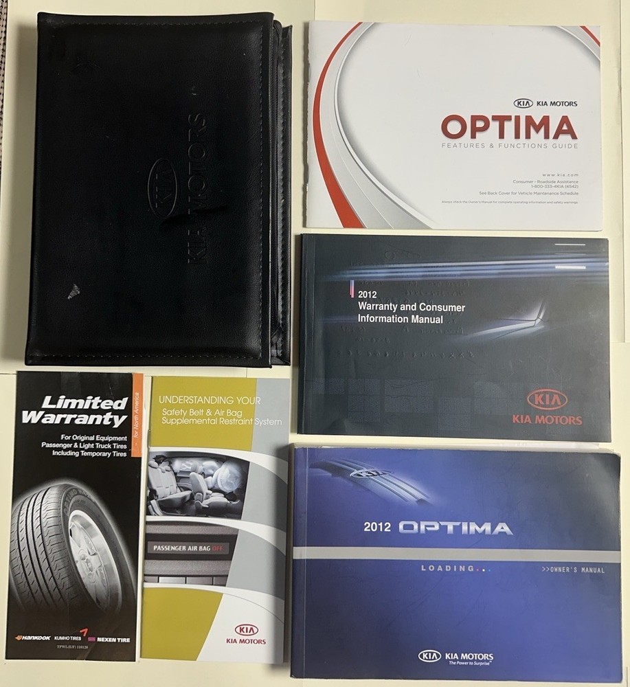 2012 Kia Optima Owner’s Manual Set W/ Case