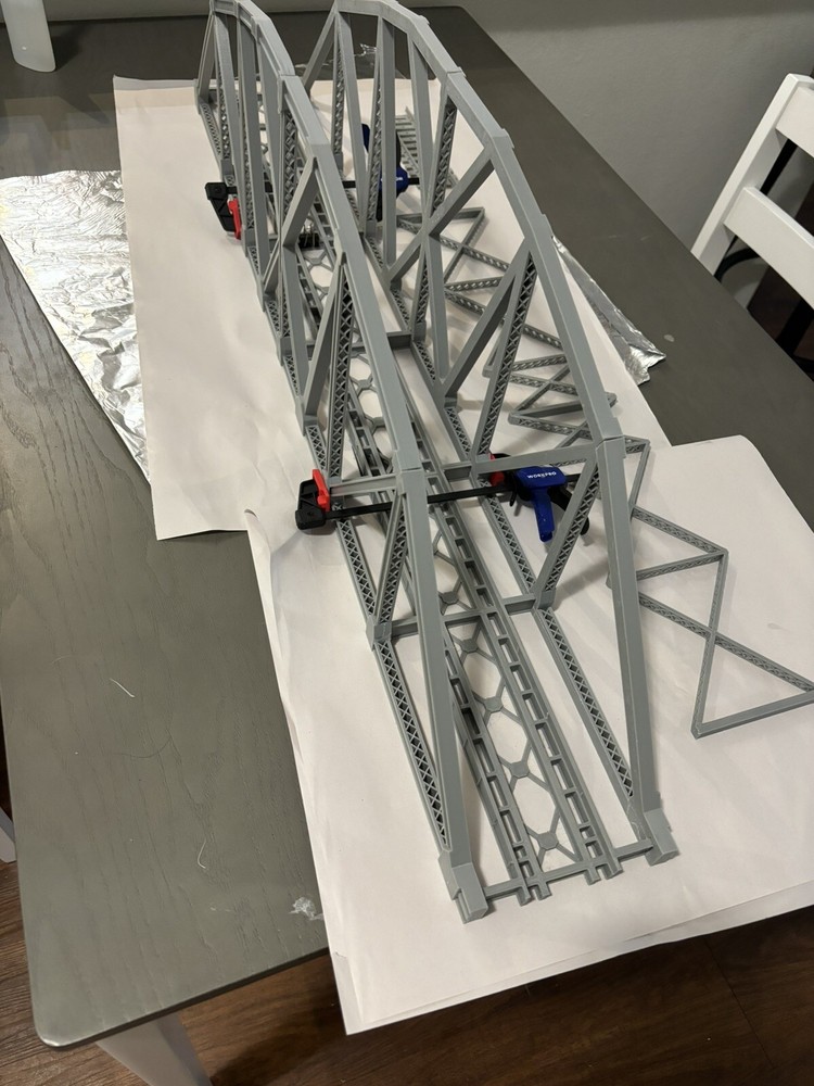 O Scale 55.3” Single Track Bridge “SEE EXTENSION PHOTOS”