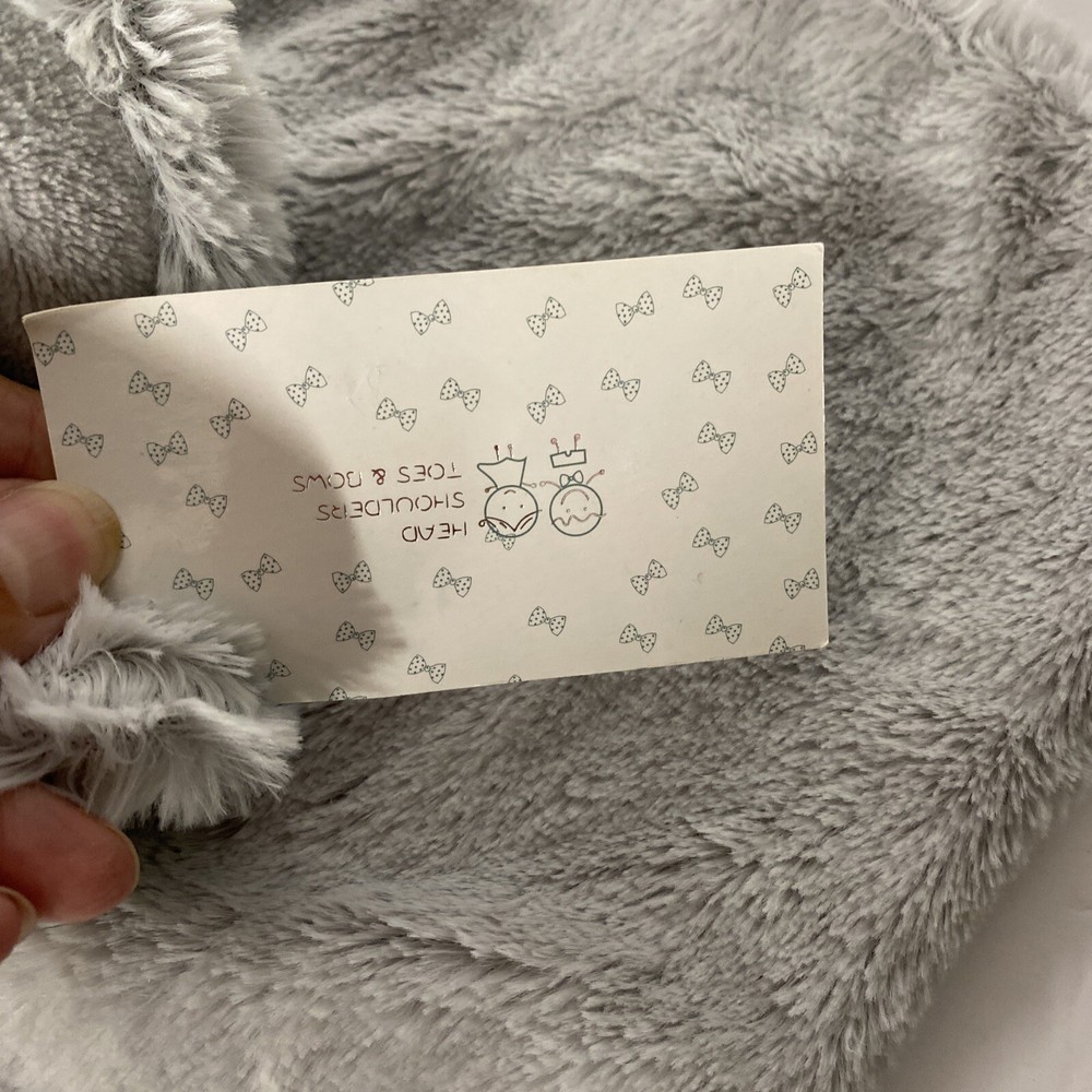 Head Shoulders Toes & Bows Elephant Lovey Security Blanket NWT