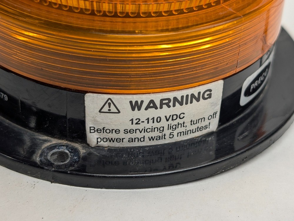 PRECO SAFETY 3318A STROBE LIGHT AMBER YELLOW BEACON