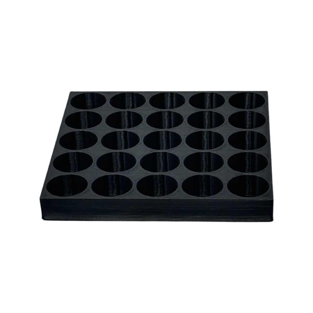 12 GA Shot Shell Reloading Block 25 Shot Black