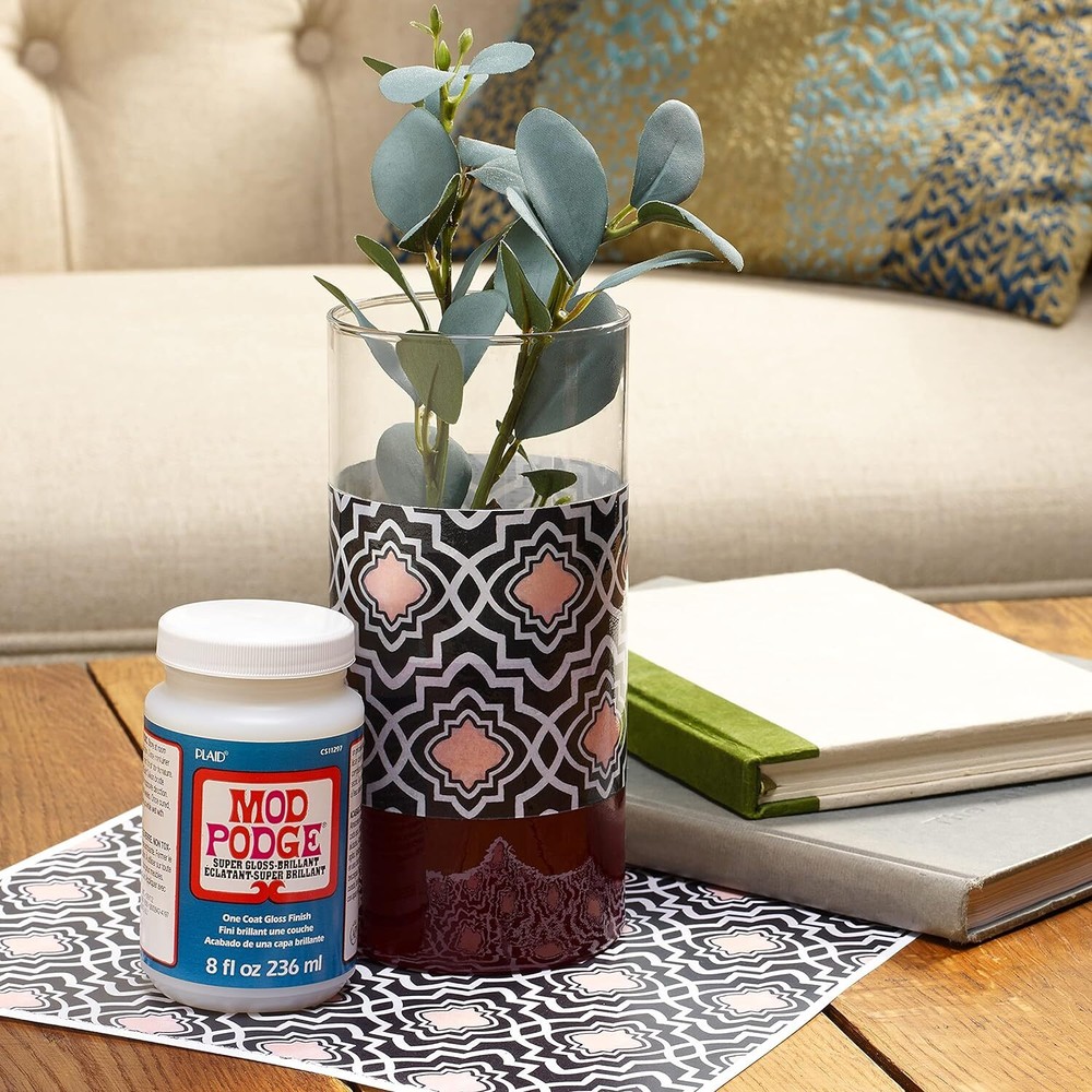 Mod Podge Super Gloss Multi Surface Decoupage Glue 8 Oz Clear Finish