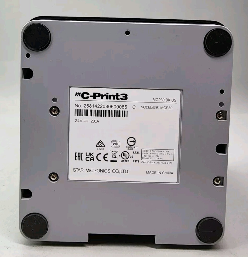 Star Micronics C-Print3 MCP30 Network/USB Thermal POS Printer