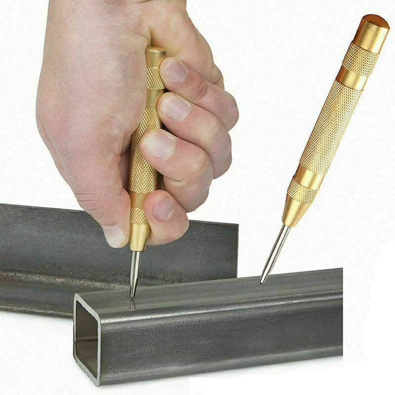 2 Super Strong Automatic Centre Punch Adjustable Spring Loaded Metal Drill TooL