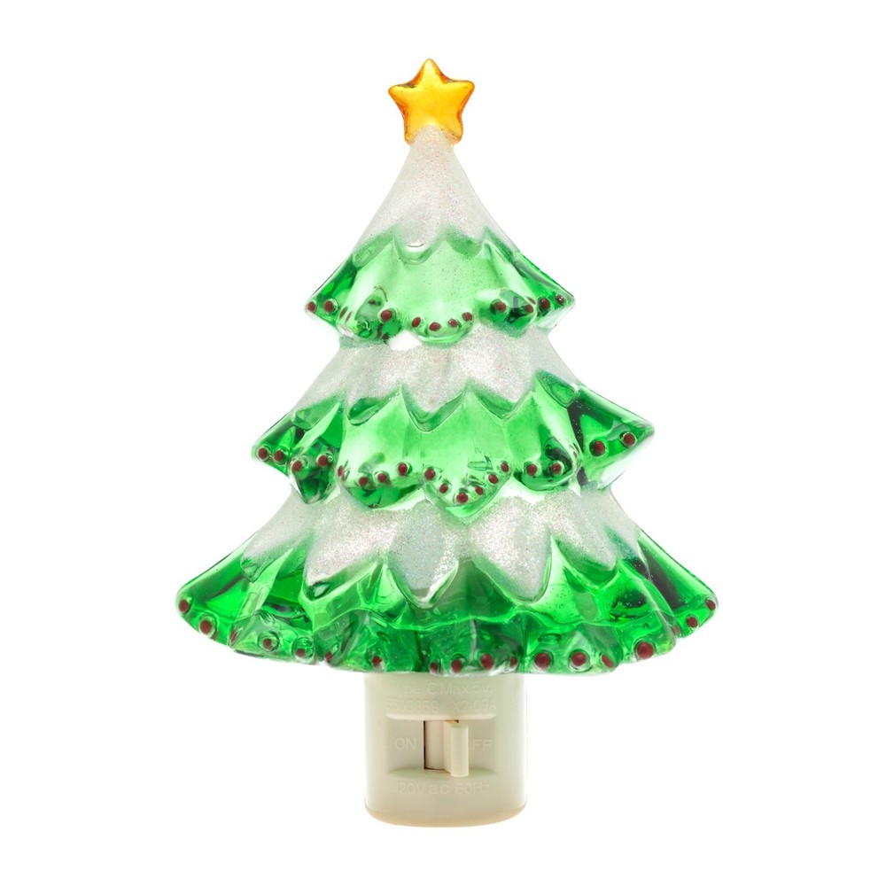Snow Covered Christmas Tree Night Light with Rotating Socket 5W C7