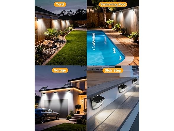 Aootek Solar Motion Sensor Lights, 6 Pack
