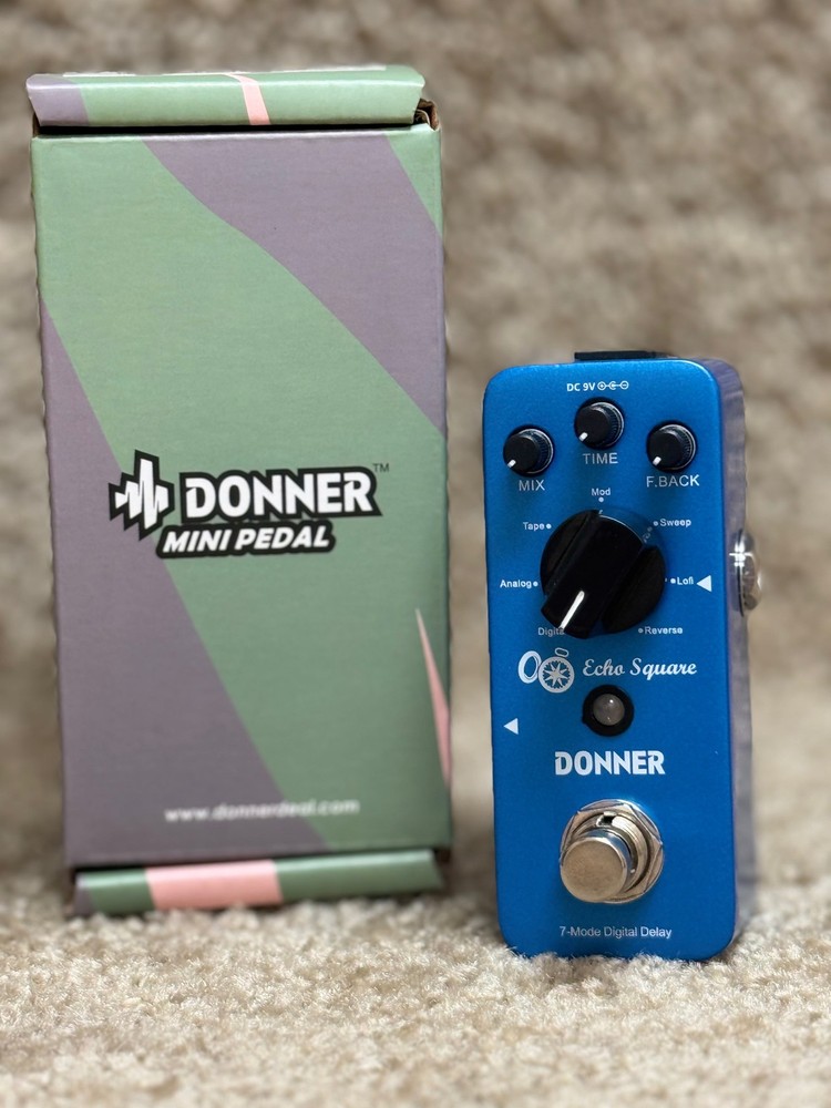 Donner Echo Square 7 Modes Multi Digital Delay Mini Pedal