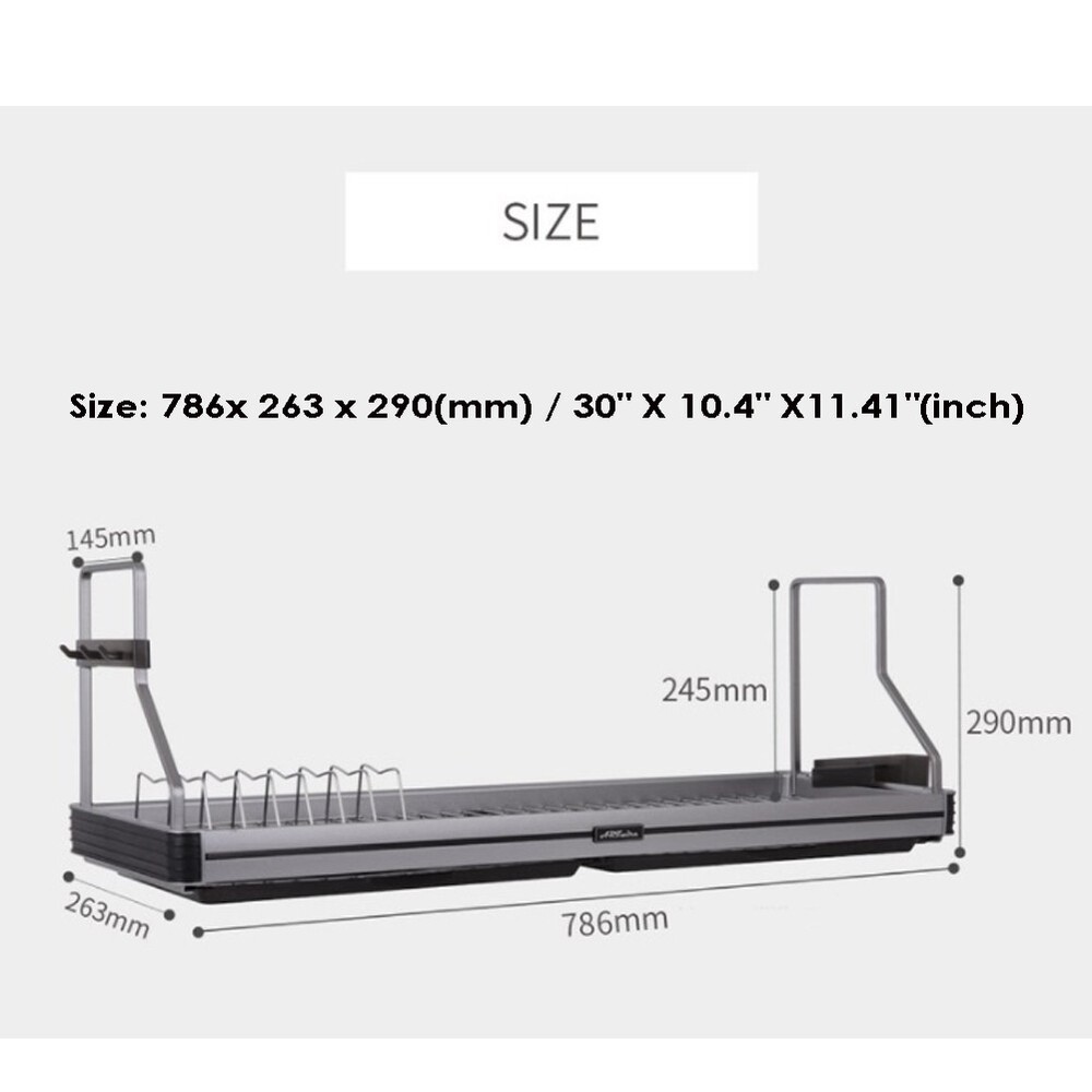 QNEX Foldable Attachable Premium dish drying rack