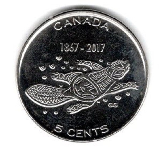 2017 Canada Five Cent Double Date 1867-2017 (150th Anniversary)