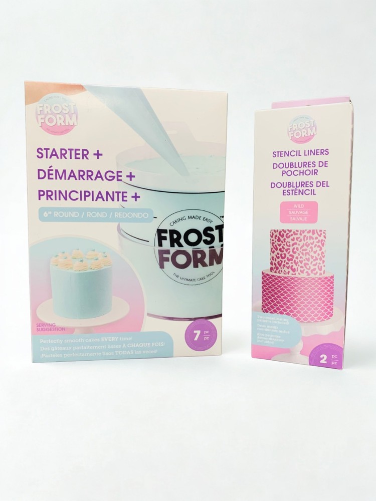 Frost Form Stencil Liners – 4 Patterns (2 Sets) – Cake Decorating Templates