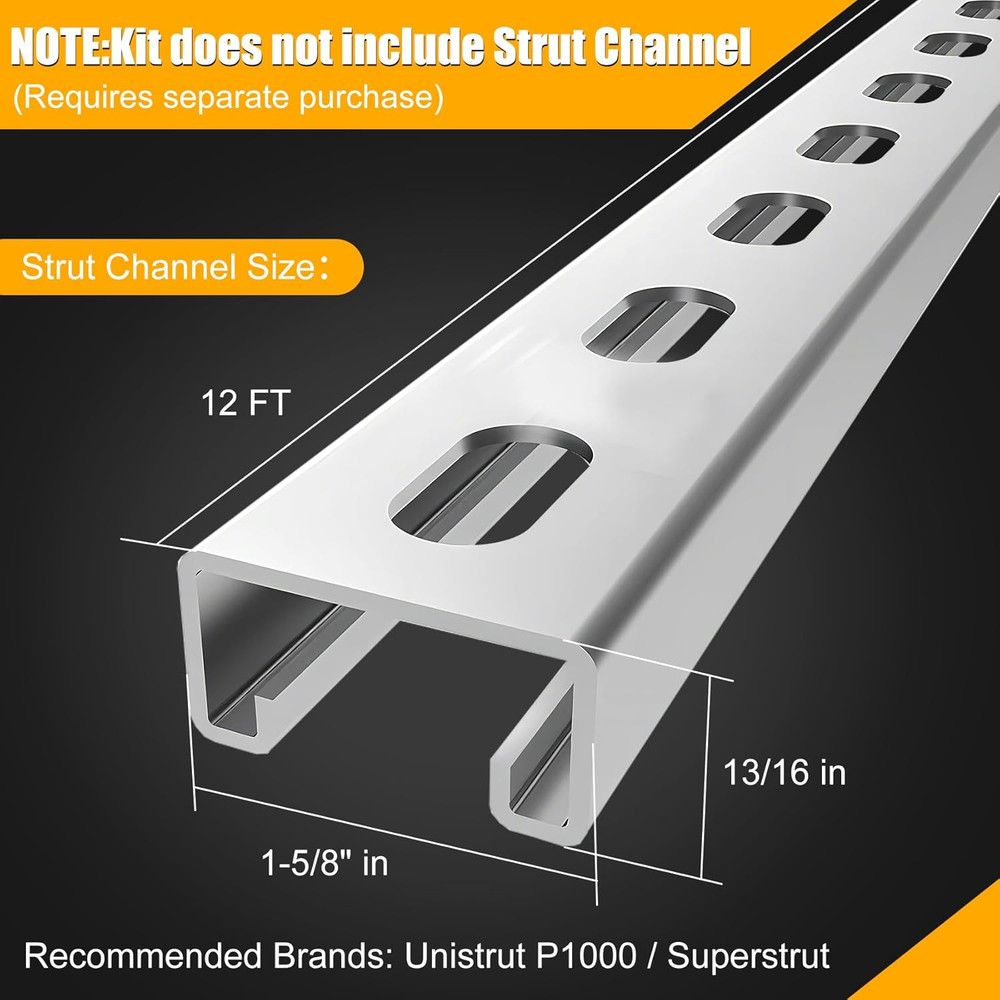 Van Ladder Storage System - Durable Overhead & Sidewall Rack with Mounting Kit