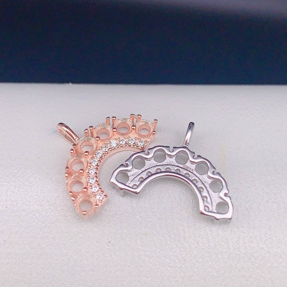 Silver 925 pendant empty setting, DIY blank setting YD74