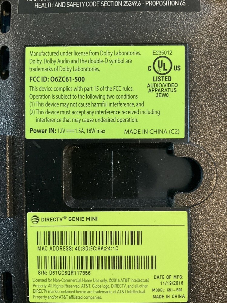 DIRECTV Genie Mini (C61-500)