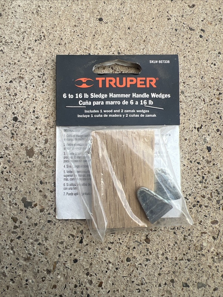 TRUPER- Sledge Hammer Handle Wedge Pack 6-16lb - New In Package