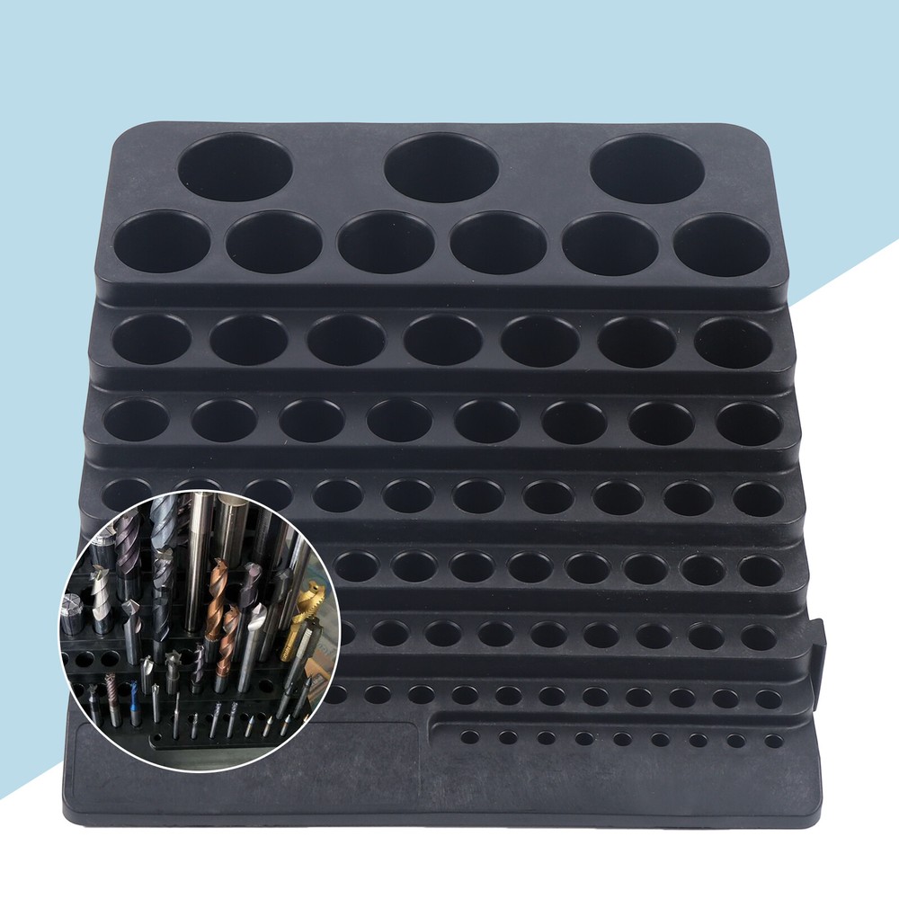 Milling Cutter Storage Box Screwdriver Drill Bits 84 Holes CNC Tools Holder NEW