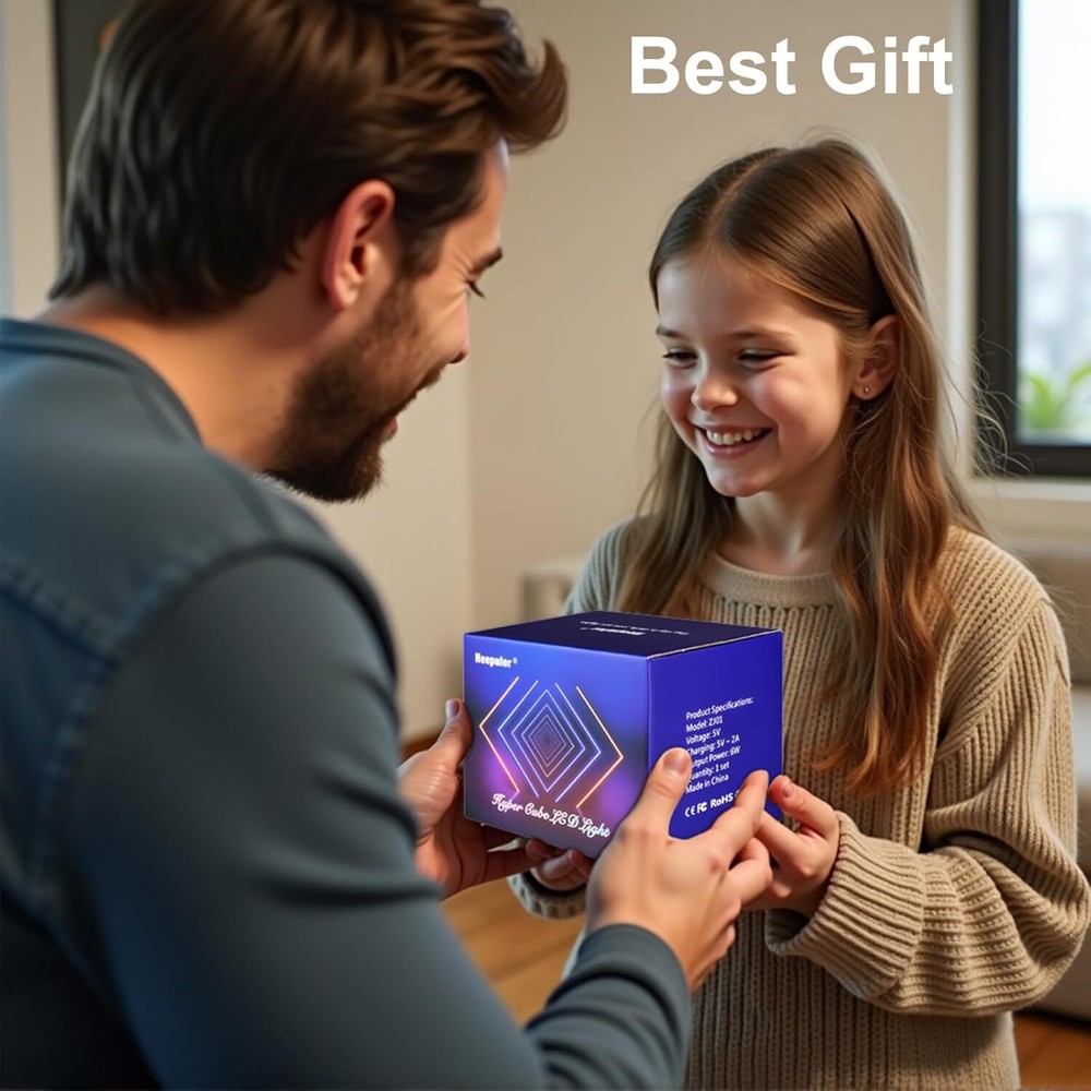 Infinity Hyper Cube LED Light LED Controller with Stand, Controller & Sound & Ap