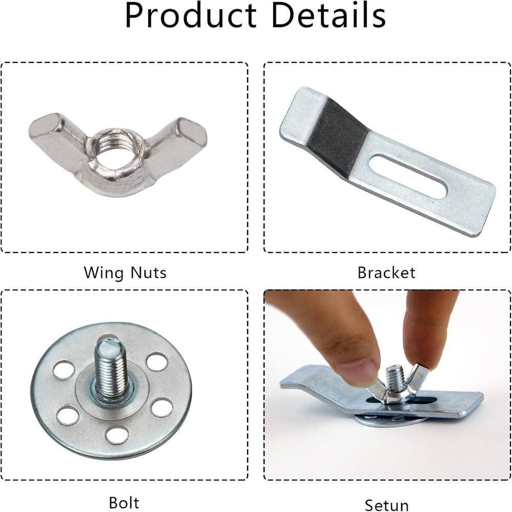 Undermount Sink Clips Mounting Kit Brackets Fastener Support 12 PCS Hardware