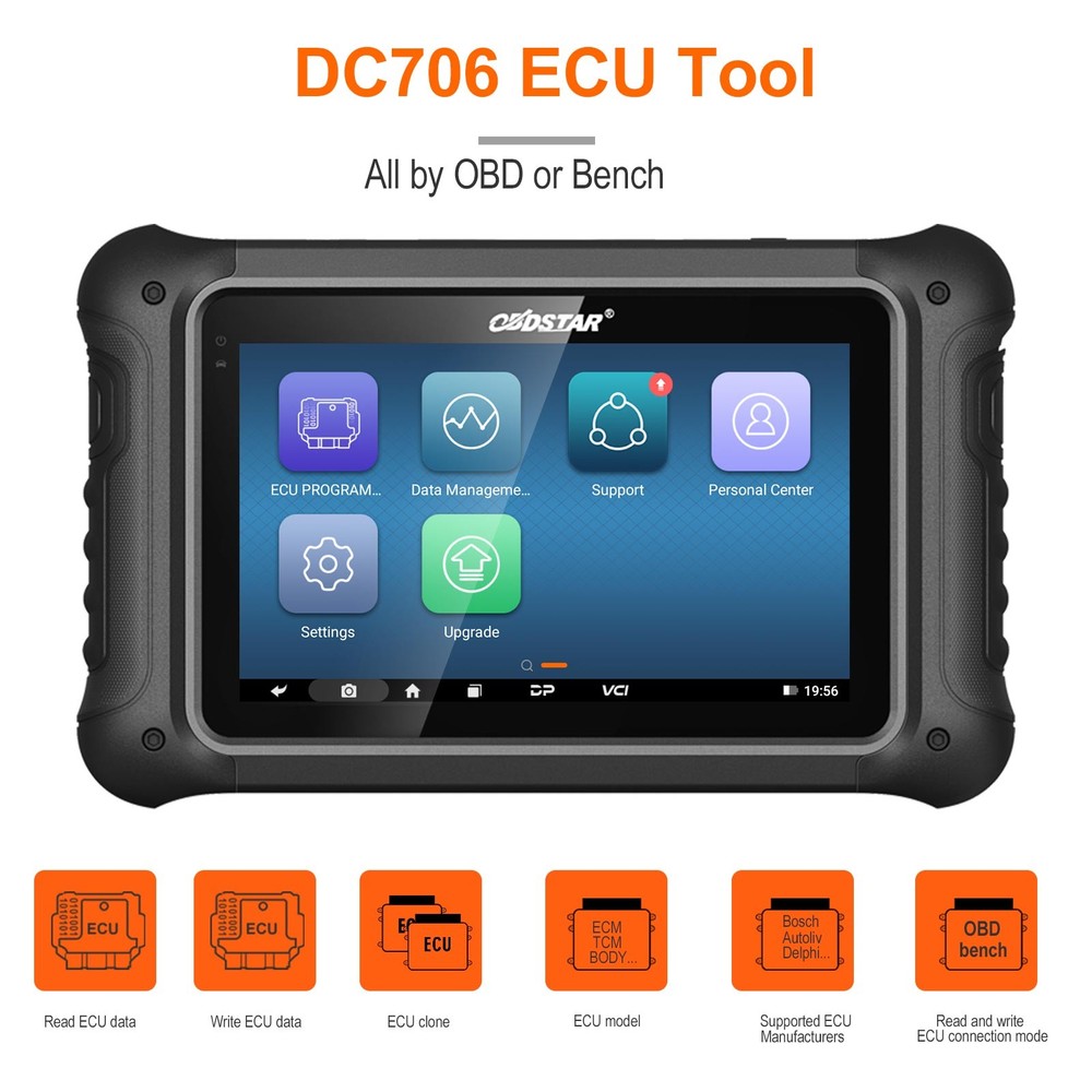 OBDSTAR DC706 Full Version E-CU Clone Tool and P003+ Adapter W/ MP001 Programmer