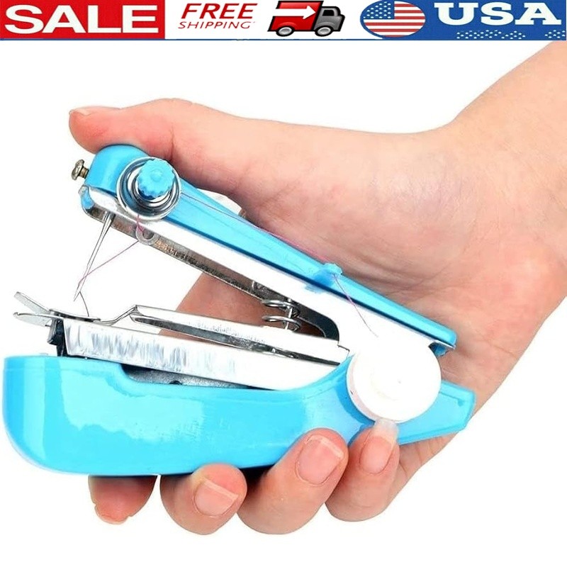 Handheld Mini Sewing Machine Portable Manual Stitching Tool Small Projects New
