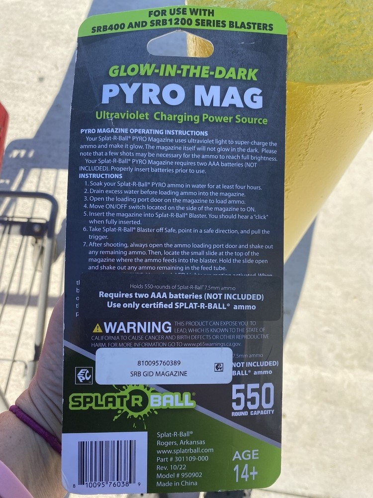 Pyro mag Ultraviolet Charging Power Source Only (does Not Include Gun Or Amno)
